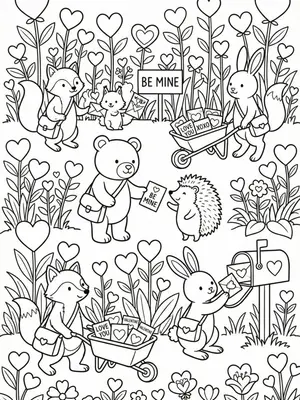 Love Garden Delivery Coloring Page coloring pages