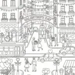 Love in the City Coloring Page