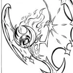 Lunala’s Moonlit Flight Coloring Page