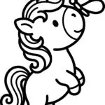 Magical Unicorn Friend Coloring Page