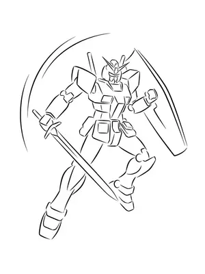 Mecha Battle Scene Coloring Page coloring pages