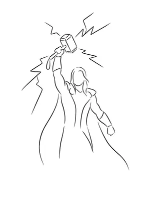 Mighty Thor Strikes Coloring Page coloring pages