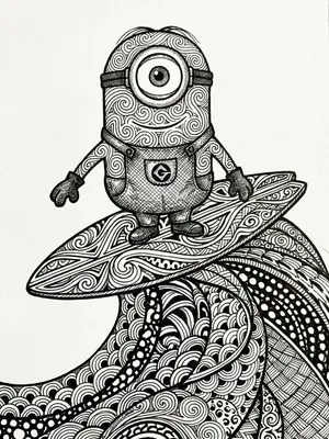 Minion Surf Adventure Coloring Page coloring pages