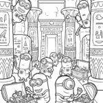 Minions in Egypt Coloring Page