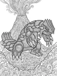 Molten Groudon Erupts Coloring Page