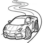 Mountain Road Racer Coloring Page