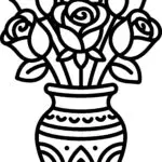 Rose Bouquet Delight Coloring Page