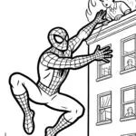 Spiderman Saves the Day Coloring Page