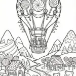 Sweet Hot Air Ride Coloring Page