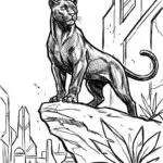 Wakanda Black Panther Coloring Page