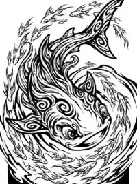 Whale Shark Friends Coloring Page