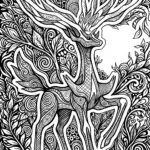 Xerneas Enchanted Forest Glow Coloring Page