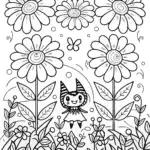 Kuromi’s Enchanted Garden Adventure Coloring Page