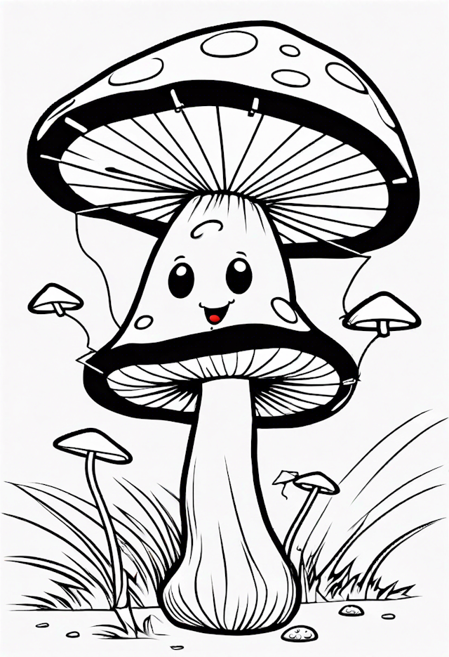 Happy Fungus Coloring Fun