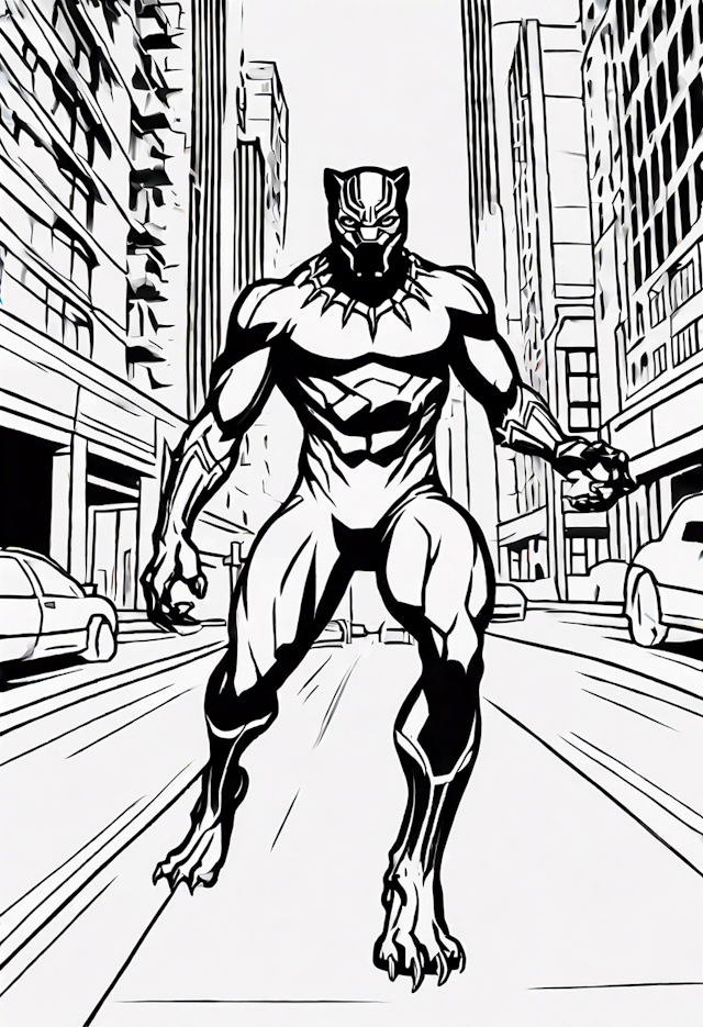 Black Panther in the City Streets