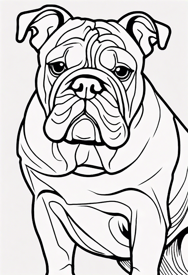 Bulldog Buddy Coloring Page
