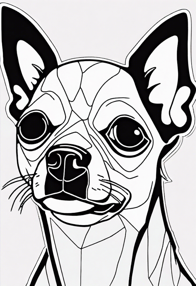 A coloring page of Charming Chihuahua Coloring Fun