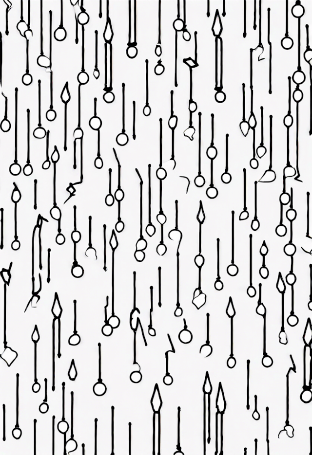 A coloring page of Raindrop Strings Coloring Page