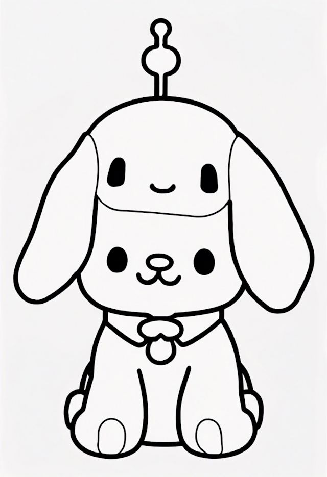 A coloring page of “Cinnamoroll and Friends Coloring Fun”