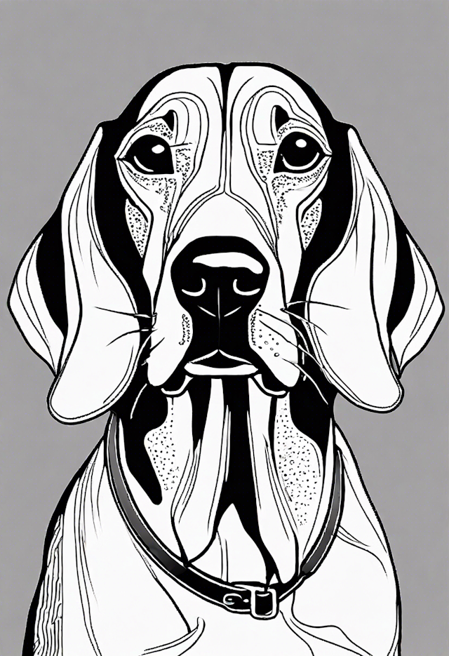 Big-Eared Dog Coloring Page