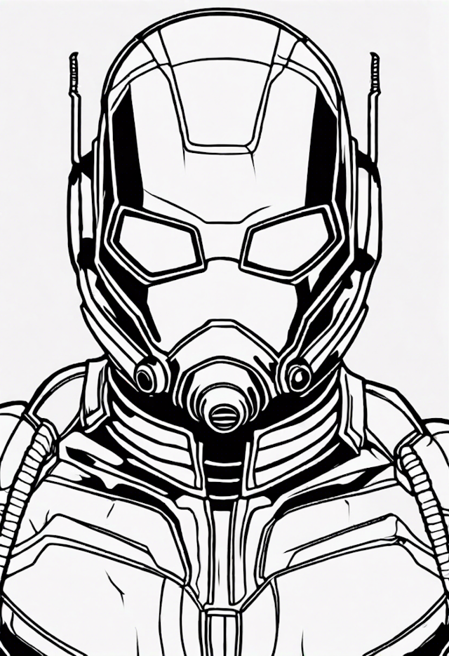 A coloring page of Ant-Man Coloring Adventure