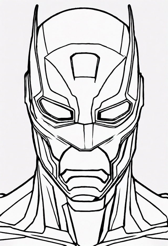 A coloring page of Batman Armor Coloring Page