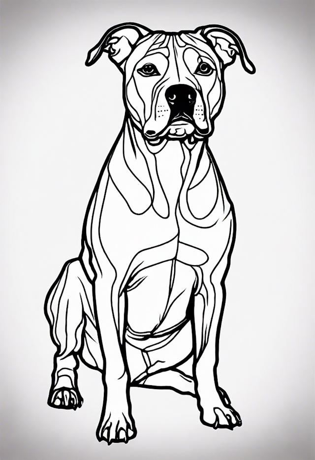 Loyal Canine Companion Coloring Page