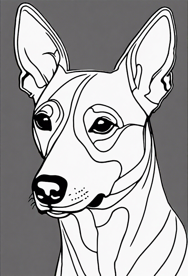 Majestic Dog Portrait Coloring Page