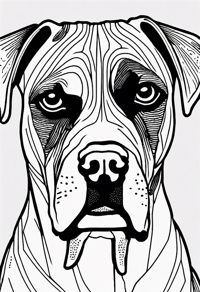 Dog Portrait Coloring Page