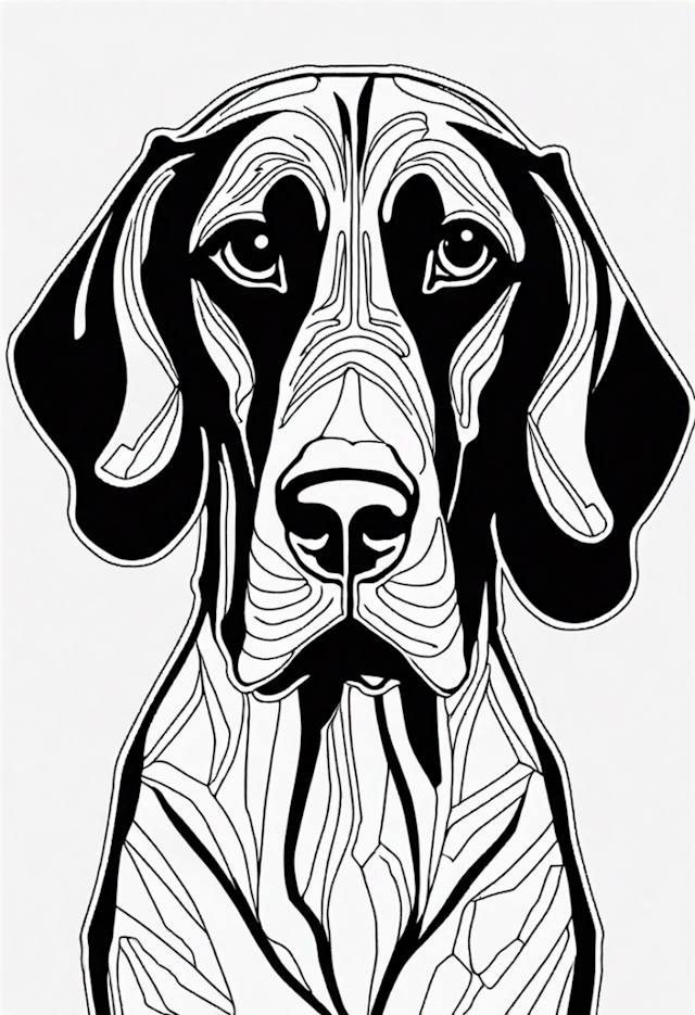 A coloring page of Coloring Page: Loyal Canine Friend