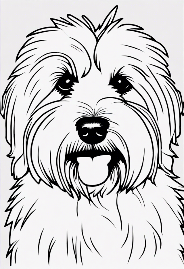 A coloring page of Adorable Puppy Coloring Page