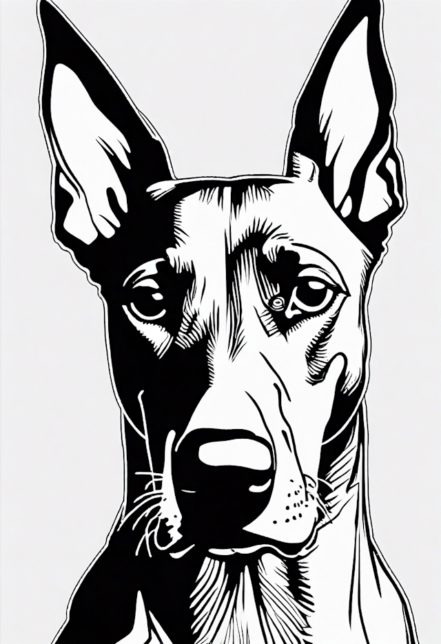 Doberman Pinscher Coloring Page