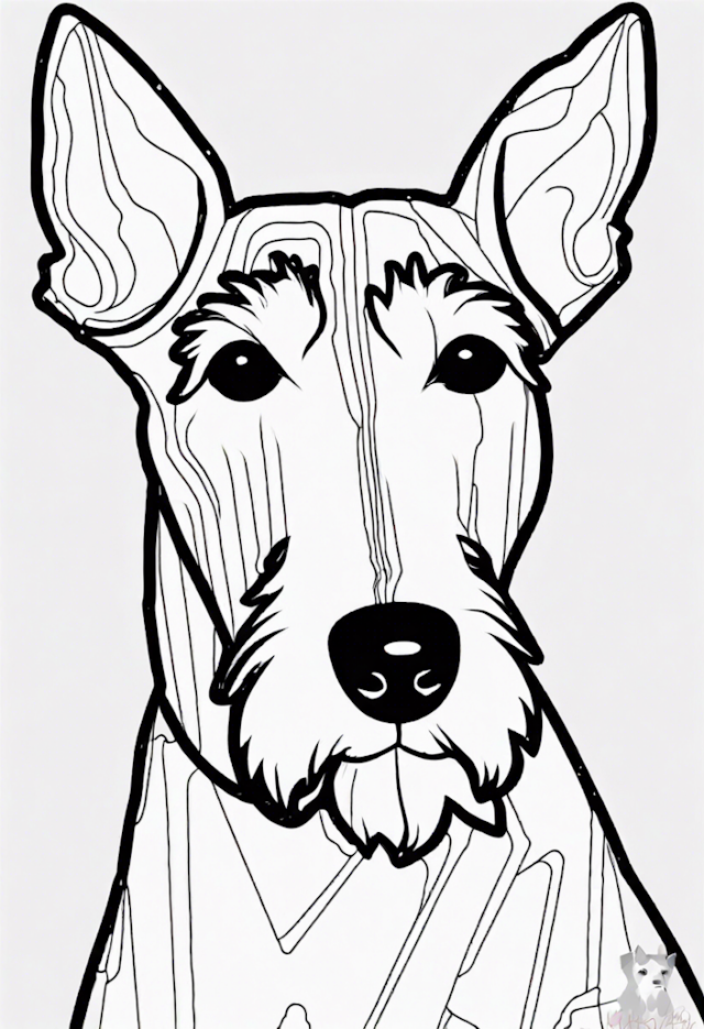 A coloring page of Scottish Terrier Coloring Fun