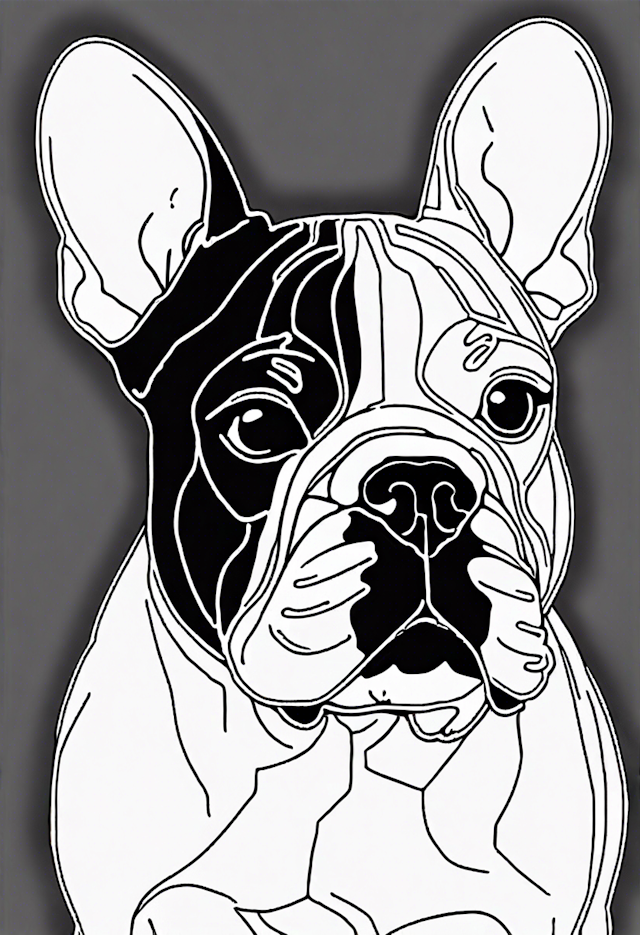 French Bulldog Adventure Coloring Page
