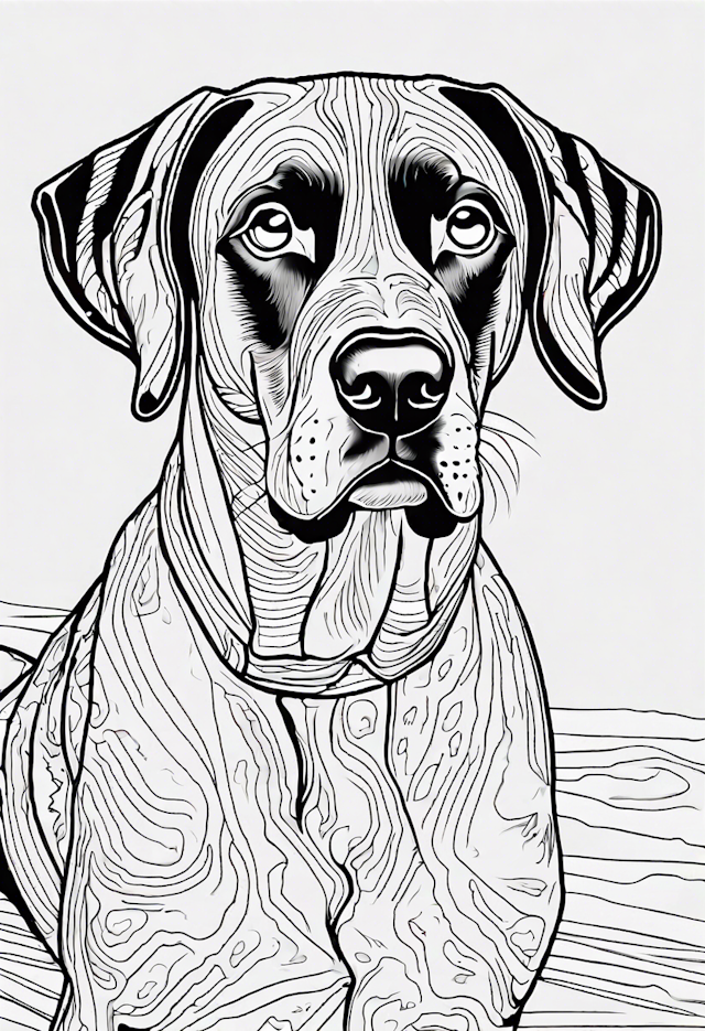 Loyal Canine Friend Coloring Page