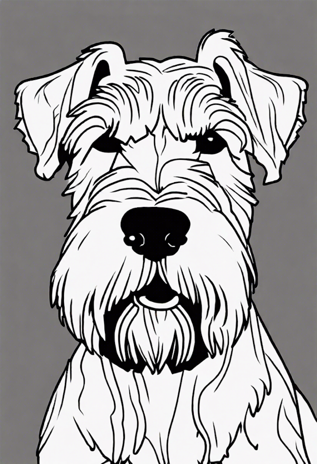 A coloring page of Terrier Dog Coloring Page