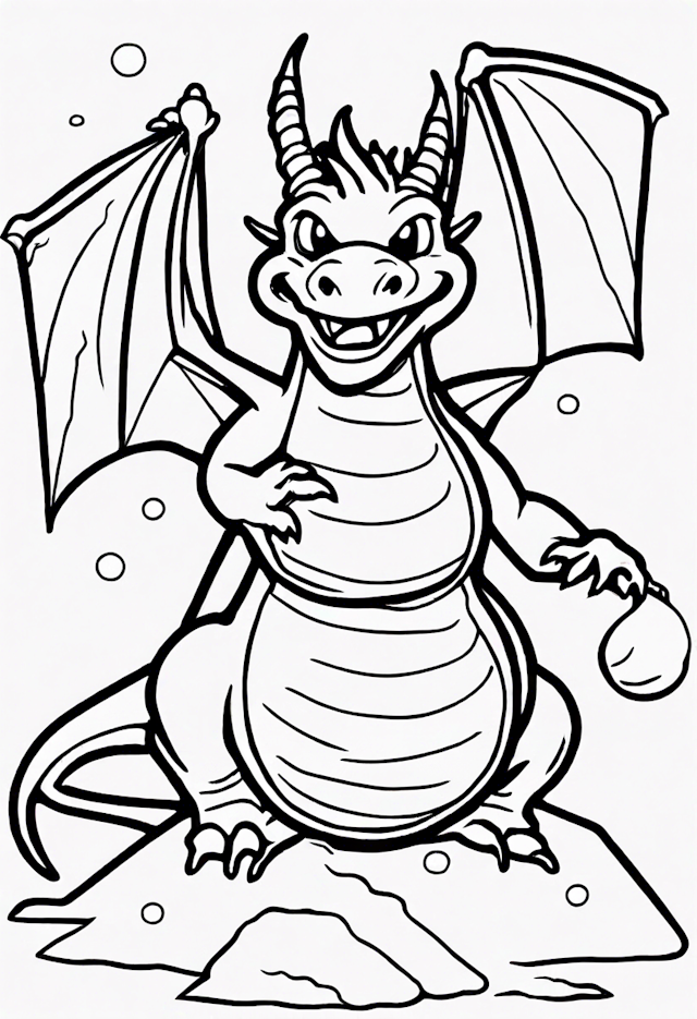 Dragon’s Magical Quest Coloring Page
