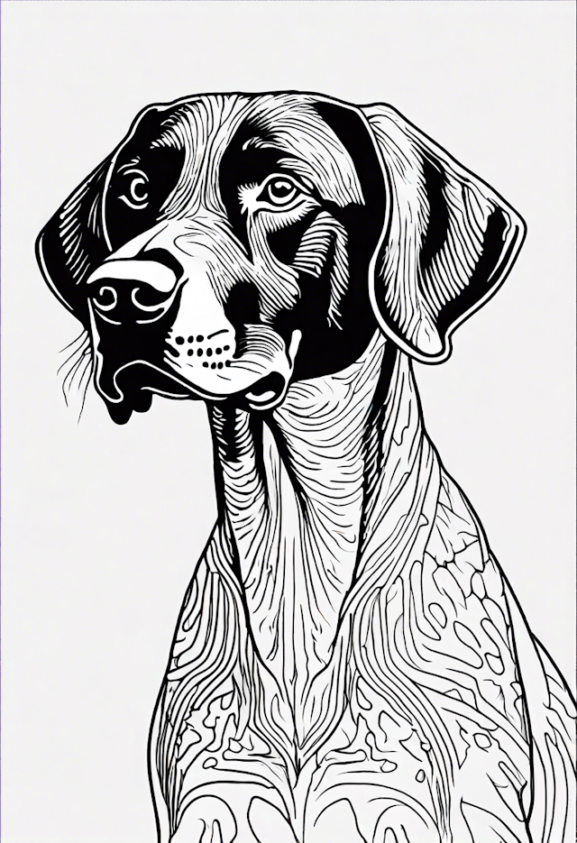 Dog Portrait Coloring Page