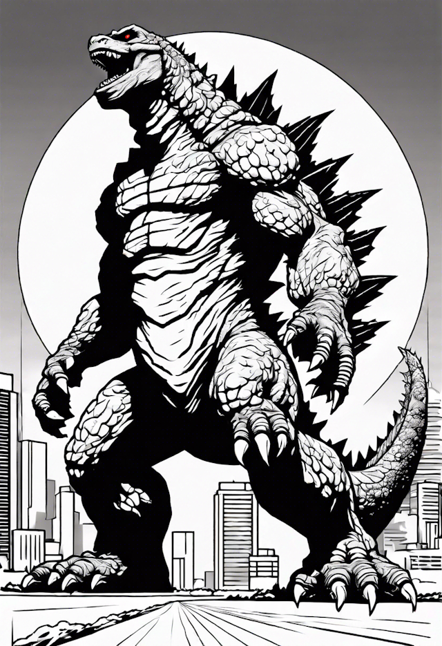Godzilla Rampage in the City