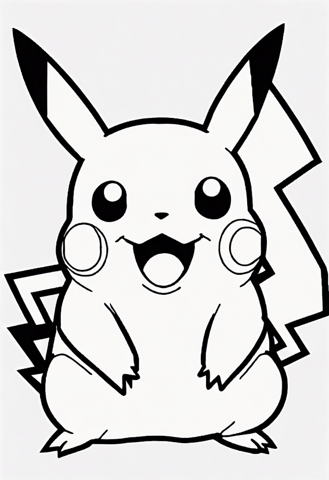 Pikachu’s Electric Adventure Coloring Page
