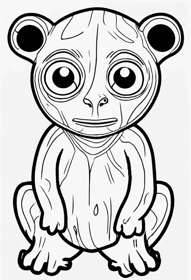 A coloring page of Forest Guardian Coloring Page