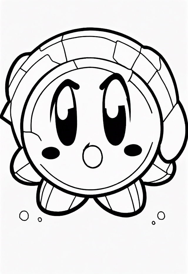 Waddle Dee Adventure Coloring Page