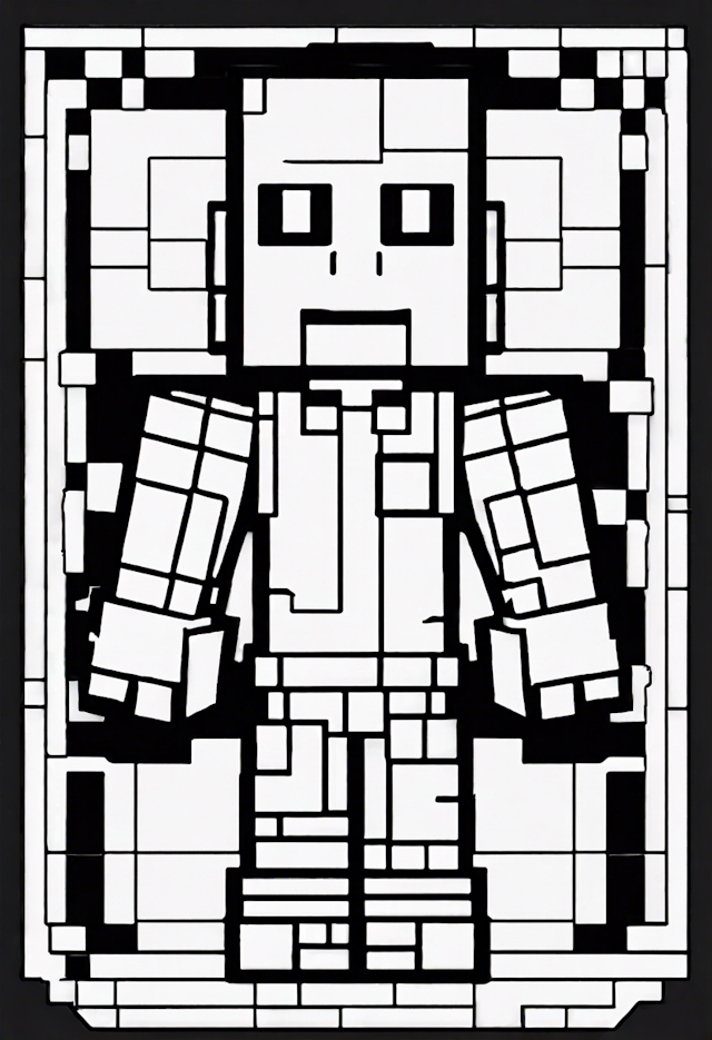 Minecraft Character Coloring Page