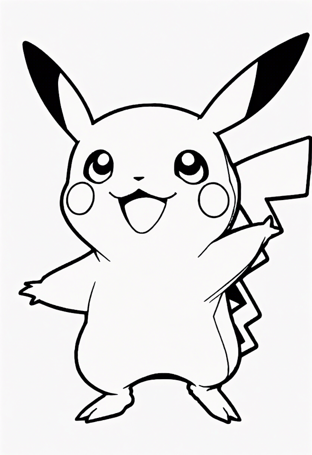 Pikachu’s Cheerful Coloring Adventure