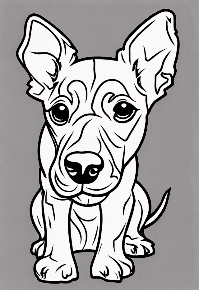 Puppy Portrait Coloring Page