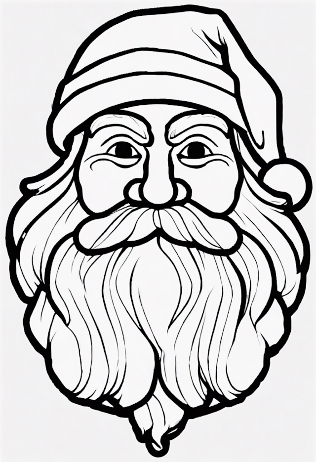A coloring page of Santa Claus Coloring Page