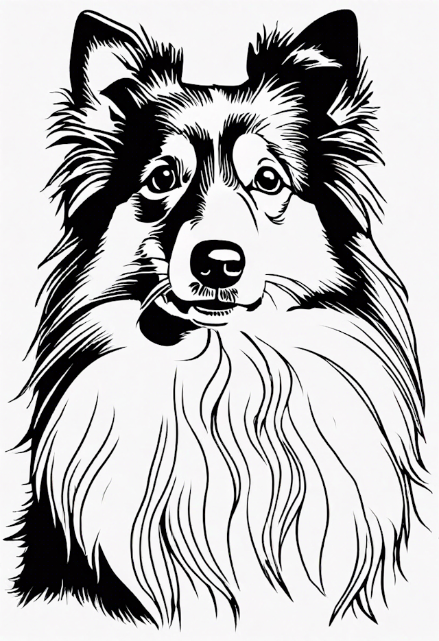 Lassie the Loyal Collie Coloring Page