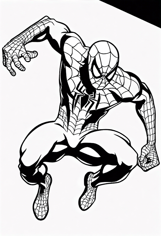 Spider-Man in Action: Coloring Page