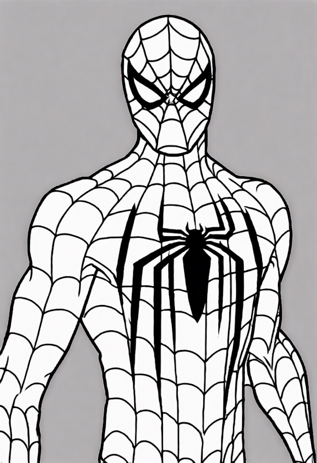 A coloring page of Spider-Man: Black Suit Adventure