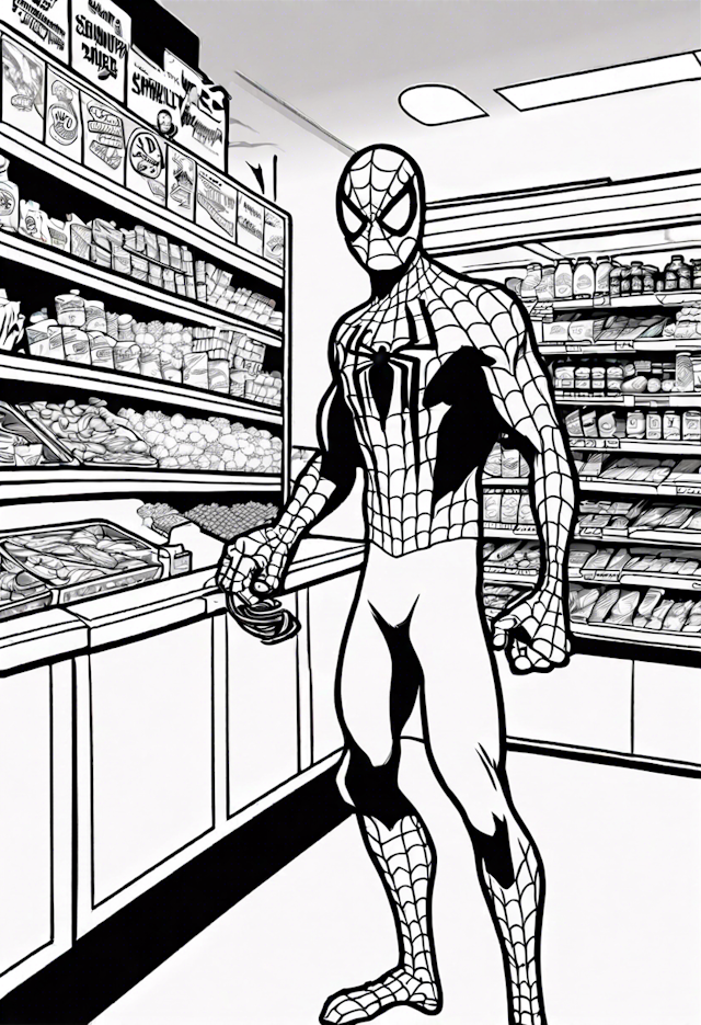 Spider-Man Shopping for Groceries